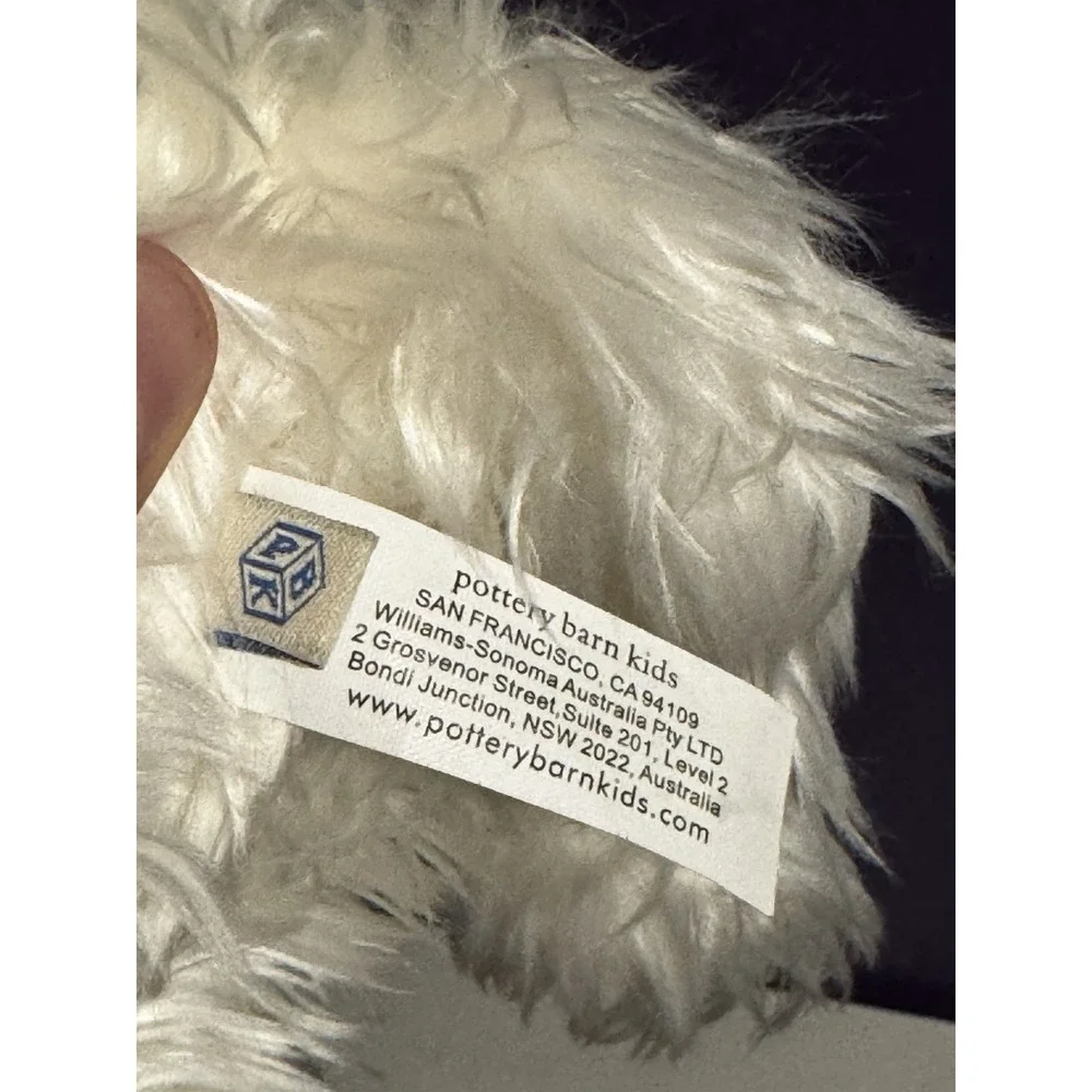 Pottery Barn Kids Pbk Willow White Cat Plush Soft Lovey 12